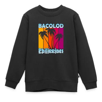 Bacolod Philippines - Sweat Premium enfant bio - noir - Devant - AI Model Kid Female (0cm)