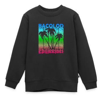 Bacolod Philippines - Sweat Premium enfant bio - noir - Devant - AI Model Kid Female (0cm)