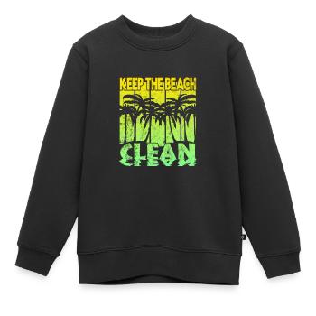 Gardez la plage propre - Sweat Premium enfant bio - noir - Devant - AI Model Kid Female (0cm)