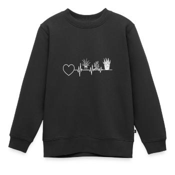 Jardinage Cœur Palpitations High Life Hobby Fun - Sweat Premium enfant bio - noir - Devant - AI Model Kid Female (0cm)