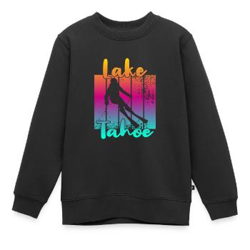 Lac Tahoe - Sweat Premium enfant bio - noir - Devant - AI Model Kid Female (0cm)