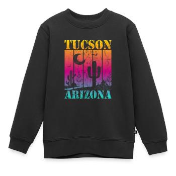Tucson, Arizona - Sweat Premium enfant bio - noir - Devant - AI Model Kid Female (0cm)