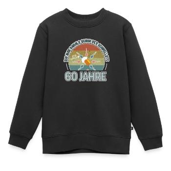 Ich war damals schon der Schnellste 60. Geburtstag - Kinder Premium Organic Sweatshirt - Schwarz - Vorne - AI Model Kid Female (0cm)