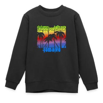 Winnifred Beach Jamaica - Kinder Premium Organic Sweatshirt - Schwarz - Vorne - AI Model Kid Female (0cm)