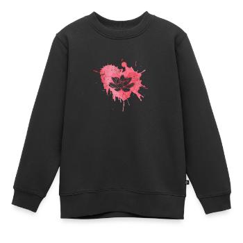 Fleur de Lotus Fleur Jardin Fleur de Lotus Lotus - Sweat Premium enfant bio - noir - Devant - AI Model Kid Female (0cm)