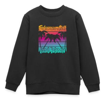 Atoll de Fakarava Français Polynésie - Sweat Premium enfant bio - noir - Devant - AI Model Kid Female (0cm)
