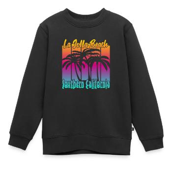 La Jolla Beach Southern California - Kinder Premium Organic Sweatshirt - Schwarz - Vorne - AI Model Kid Female (0cm)