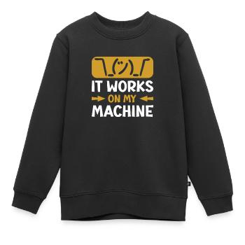 Cela fonctionne sur ma machine pour les programmeurs - Sweat Premium enfant bio - noir - Devant - AI Model Kid Female (0cm)
