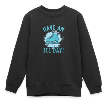 Passez une journée de glace Patinoire - Sweat Premium enfant bio - noir - Devant - AI Model Kid Female (0cm)