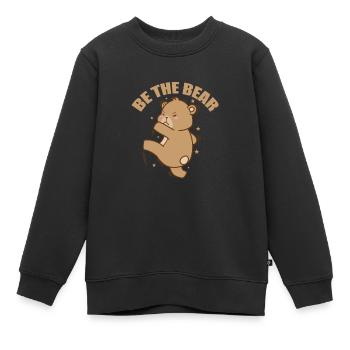 Soyez l’animal de la forêt de l’ours - Sweat Premium enfant bio - noir - Devant - AI Model Kid Female (0cm)