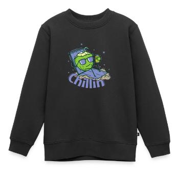 Chillin sur la plage exotique - Sweat Premium enfant bio - noir - Devant - AI Model Kid Female (0cm)