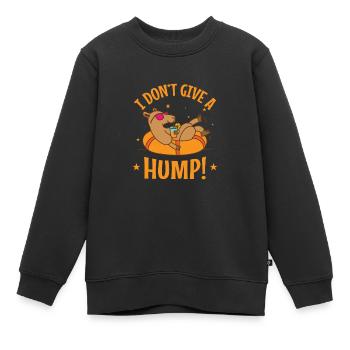 I Don't give a Hump! Kamel Dromedar - Kinder Premium Organic Sweatshirt - Schwarz - Vorne - AI Model Kid Female (0cm)