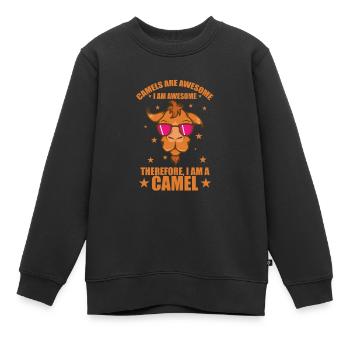 Les chameaux sont géniaux Je suis génial Dromedar - Sweat Premium enfant bio - noir - Devant - AI Model Kid Female (0cm)