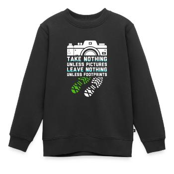 Take Nothing Unless Pictures Leave Nothing Unless - Kinder Premium Organic Sweatshirt - Schwarz - Vorne - AI Model Kid Female (0cm)