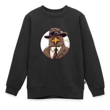 Falke Mafia - Kinder Premium Organic Sweatshirt - Schwarz - Vorne - AI Model Kid Female (0cm)