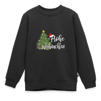 Weihnachten - Kinder Premium Organic Sweatshirt - Schwarz - Vorne - AI Model Kid Female (0cm)