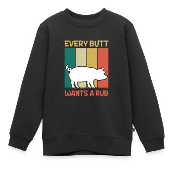 Jeder Po Will Seine Berührung Und Zuneigung - Kinder Premium Organic Sweatshirt - Schwarz - Vorne - AI Model Kid Female (0cm)