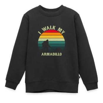 Ich Führe Meinen Armadillo Spazieren - Kinder Premium Organic Sweatshirt - Schwarz - Vorne - AI Model Kid Female (0cm)