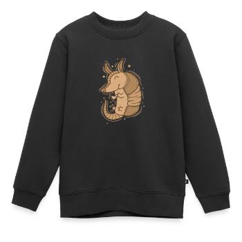 Le tatou est un mammifère du désert heureux - Sweat Premium enfant bio - noir - Devant - AI Model Kid Female (0cm)