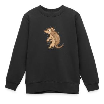 tatou nocturne dans le désert - Sweat Premium enfant bio - noir - Devant - AI Model Kid Female (0cm)