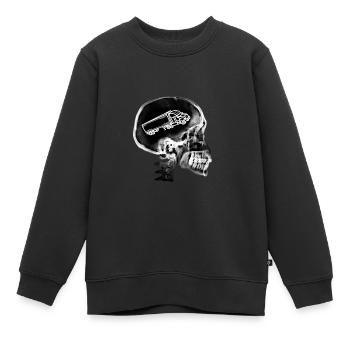 cadeau camion poids lourd camionneur routier - Sweat Premium enfant bio - noir - Devant - AI Model Kid Female (0cm)