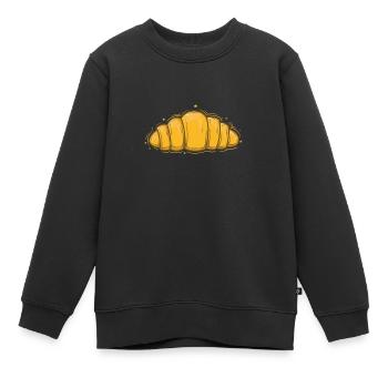 Brot Coissant Bäcker Backware - Kinder Premium Organic Sweatshirt - Schwarz - Vorne - AI Model Kid Female (0cm)