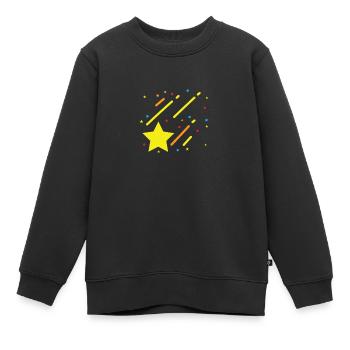 Étoile, Ciel Nocturne, Terre - Sweat Premium enfant bio - noir - Devant - AI Model Kid Female (0cm)