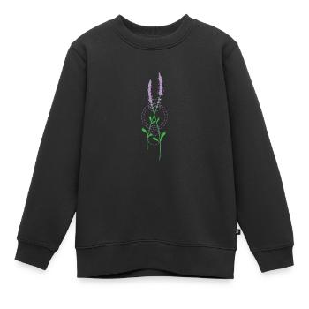 Lavendel Pflanze Garten Duft Aroma - Kinder Premium Organic Sweatshirt - Schwarz - Vorne - AI Model Kid Female (0cm)