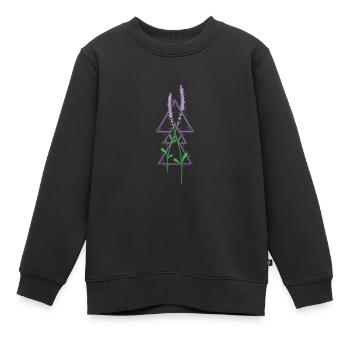 Lavendel Garten Pflanze Duft - Kinder Premium Organic Sweatshirt - Schwarz - Vorne - AI Model Kid Female (0cm)