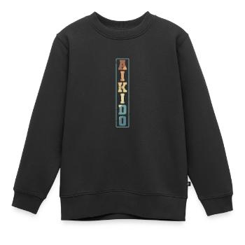 Aikido elegante Kampfkunst Training - Kinder Premium Organic Sweatshirt - Schwarz - Vorne - AI Model Kid Female (0cm)