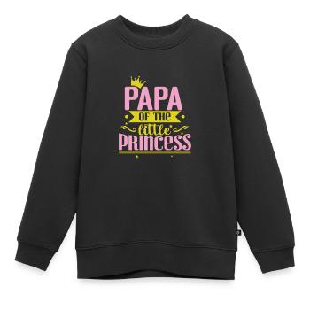 Papa de la petite princesse - Sweat Premium enfant bio - noir - Devant - AI Model Kid Female (0cm)