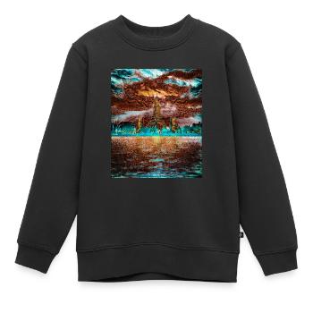 Wat Arun Temple, Bangkok, Thailand - Kinder Premium Organic Sweatshirt - Schwarz - Vorne - AI Model Kid Female (0cm)