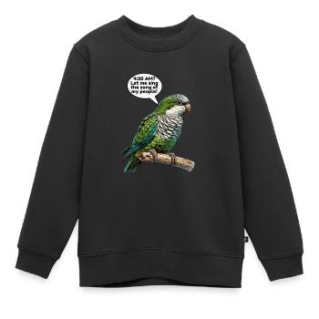 Quäker Papagei Mönch Sittich - Kinder Premium Organic Sweatshirt - Schwarz - Vorne - AI Model Kid Female (0cm)