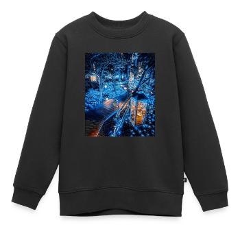 Promenade forestière, Japon - Sweat Premium enfant bio - noir - Devant - AI Model Kid Female (0cm)