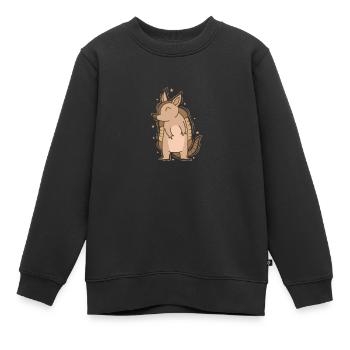 friendly armadillo - Kids Premium Organic Sweatshirt - black - Front - AI Model Kid Female (0cm)