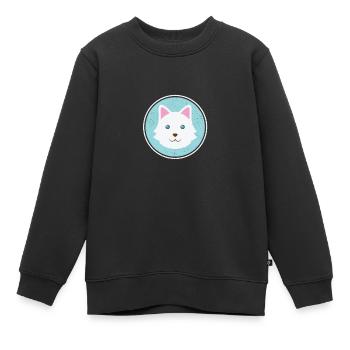 niedlicher Hund mit weißem Fell - Kinder Premium Organic Sweatshirt - Schwarz - Vorne - AI Model Kid Female (0cm)