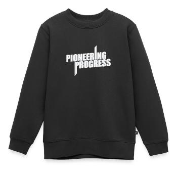 Progrès pionniers - Sweat Premium enfant bio - noir - Devant - AI Model Kid Female (0cm)