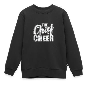 Le chef des encouragements - Sweat Premium enfant bio - noir - Devant - AI Model Kid Female (0cm)