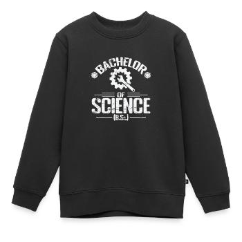 Bachelor of Science Wissenschaftliche Studien - Kinder Premium Organic Sweatshirt - Schwarz - Vorne - AI Model Kid Female (0cm)