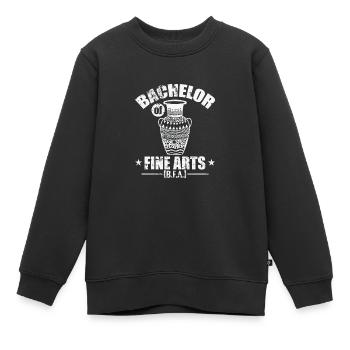 Bachelor of Fine Arts Kunst und Kreativität - Kinder Premium Organic Sweatshirt - Schwarz - Vorne - AI Model Kid Female (0cm)