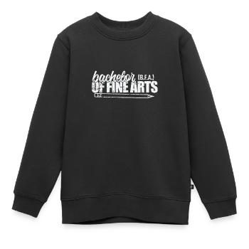 Bachelor of Fine Arts Professionelle Kunst - Kinder Premium Organic Sweatshirt - Schwarz - Vorne - AI Model Kid Female (0cm)