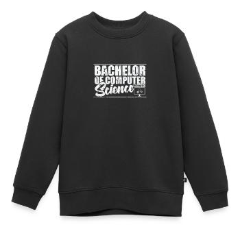Baccalauréat en informatique - Sweat Premium enfant bio - noir - Devant - AI Model Kid Female (0cm)
