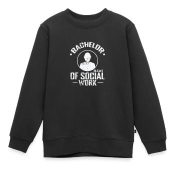 Bachelor of Social Work Sozialarbeit - Kinder Premium Organic Sweatshirt - Schwarz - Vorne - AI Model Kid Female (0cm)