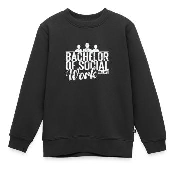 Bachelor of Social Work Soziale Unterstützung - Kinder Premium Organic Sweatshirt - Schwarz - Vorne - AI Model Kid Female (0cm)