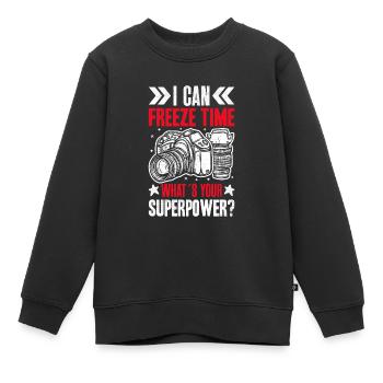 Ich Bin Fotograf - Kinder Premium Organic Sweatshirt - Schwarz - Vorne - AI Model Kid Female (0cm)