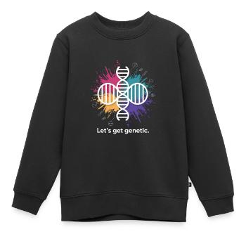 Génétique Science Drôle de dicton - Sweat Premium enfant bio - noir - Devant - AI Model Kid Female (0cm)