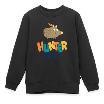 Baby Hunter Birth Baby Hunter - Kids Premium Organic Sweatshirt - black - Front - AI Model Kid Female (0cm)