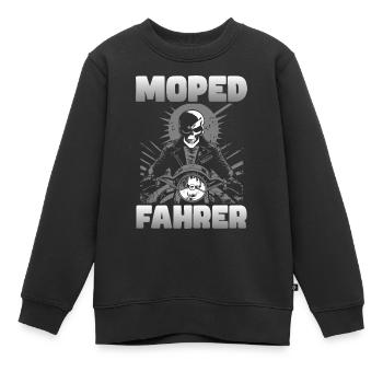 Moped Fahrer - Kinder Premium Organic Sweatshirt - Schwarz - Vorne - AI Model Kid Female (0cm)