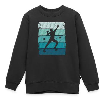 Klettern Bouldern Bergsteiger Freeclimber - Kinder Premium Organic Sweatshirt - Schwarz - Vorne - AI Model Kid Female (0cm)