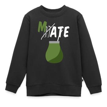 Don‘t hate, drink Mate - Kinder Premium Organic Sweatshirt - Schwarz - Vorne - AI Model Kid Female (0cm)